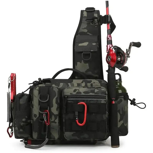 Furukroa Fishing Tackle Backpack With Lure Storage And Rod Holder