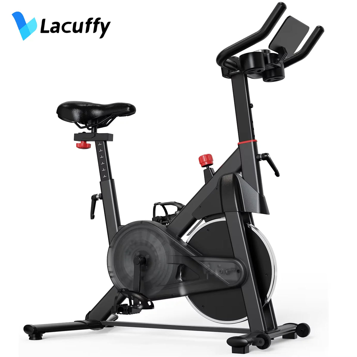 LACUFFY Magnetic Resistance Stationary Exercise Bike for Home Workouts