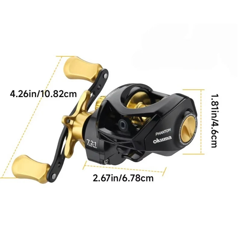 OKUMA Baitcast Reel for Bass Freshwater and Ocean Fishing