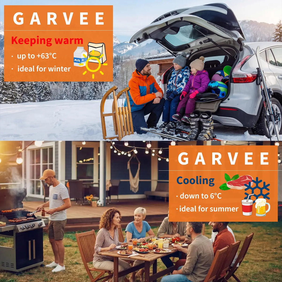 HiMISS Thermoelectric Car Fridge Cooler Warmer Portable 12V 110V