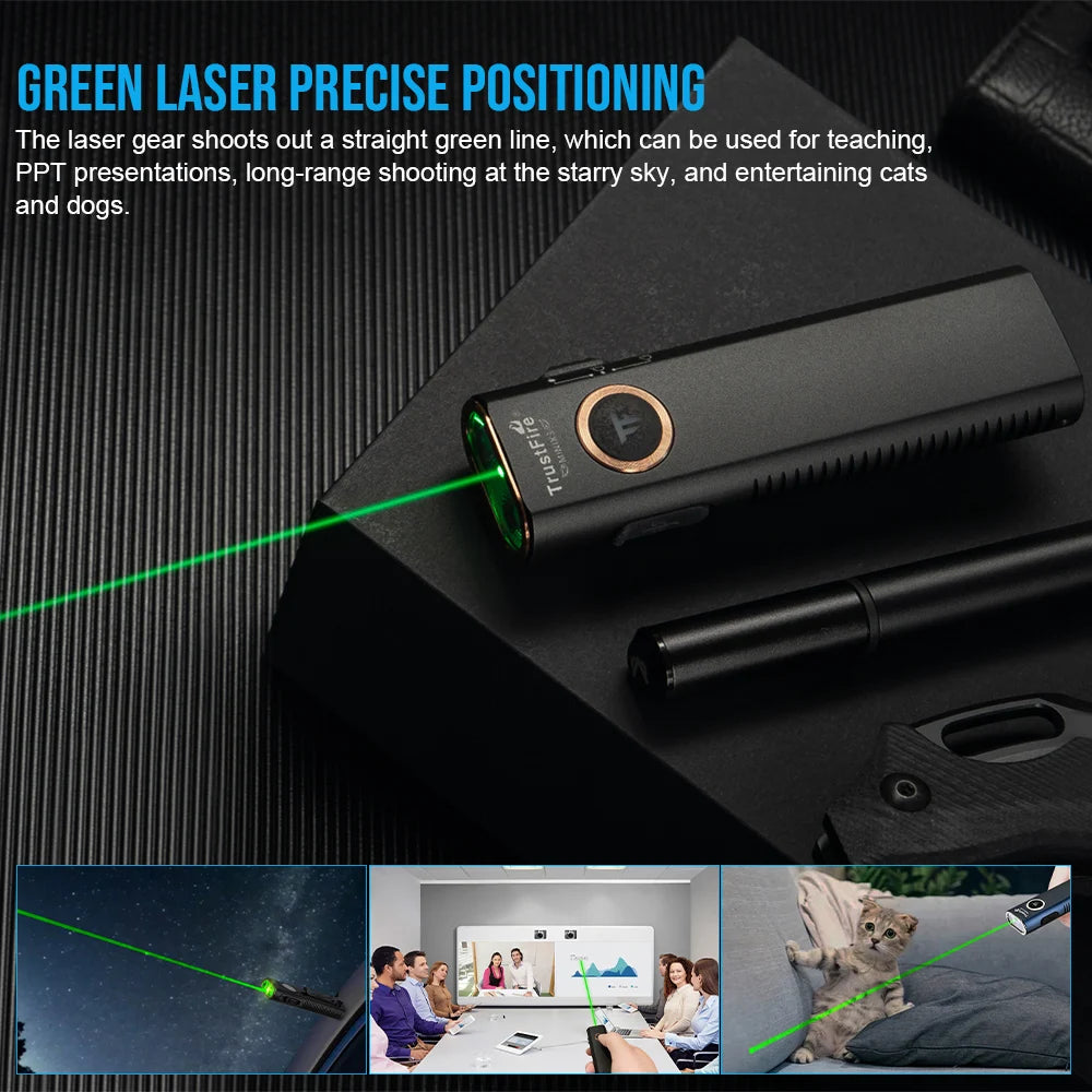 TrustFire MINIX3 Flat EDC Flashlight UV Green Light 1050 Lumens