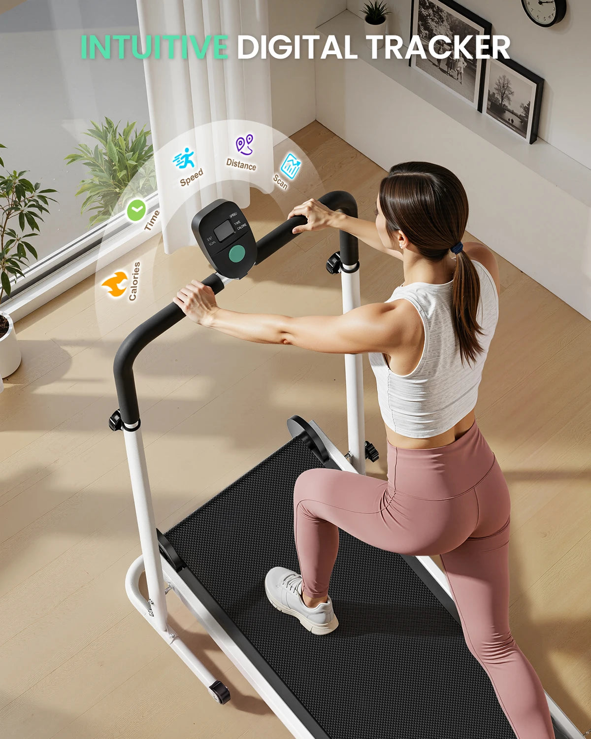Akluer Manual Mechanical Treadmill For Home Gym Walking And Jogging