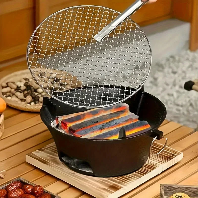 Zoe Cast Iron Outdoor Stove For Charcoal And Alcohol Cooking