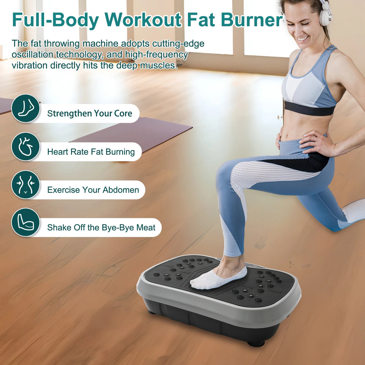 Whole Body Vibration Plate Exercise Machine For Home Fitness