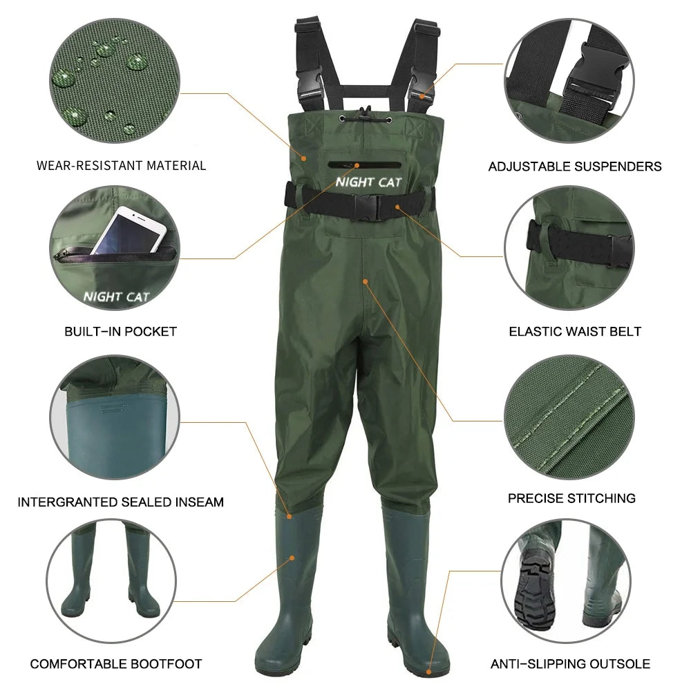 Night Cat Waterproof Chest Wader For Fishing And Hunting
