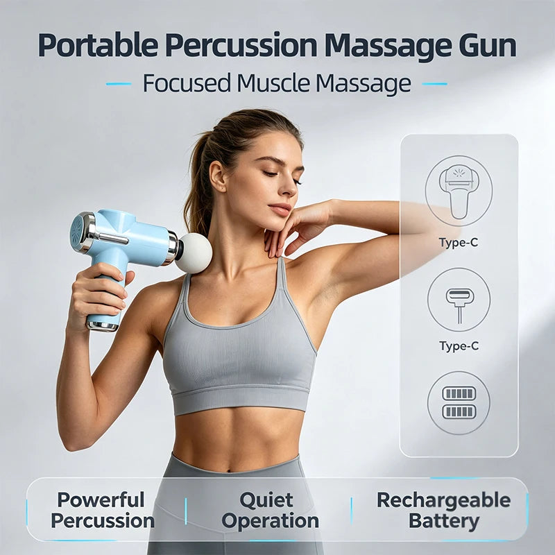 Mini Portable Massage Gun For Enhanced Muscle Recovery