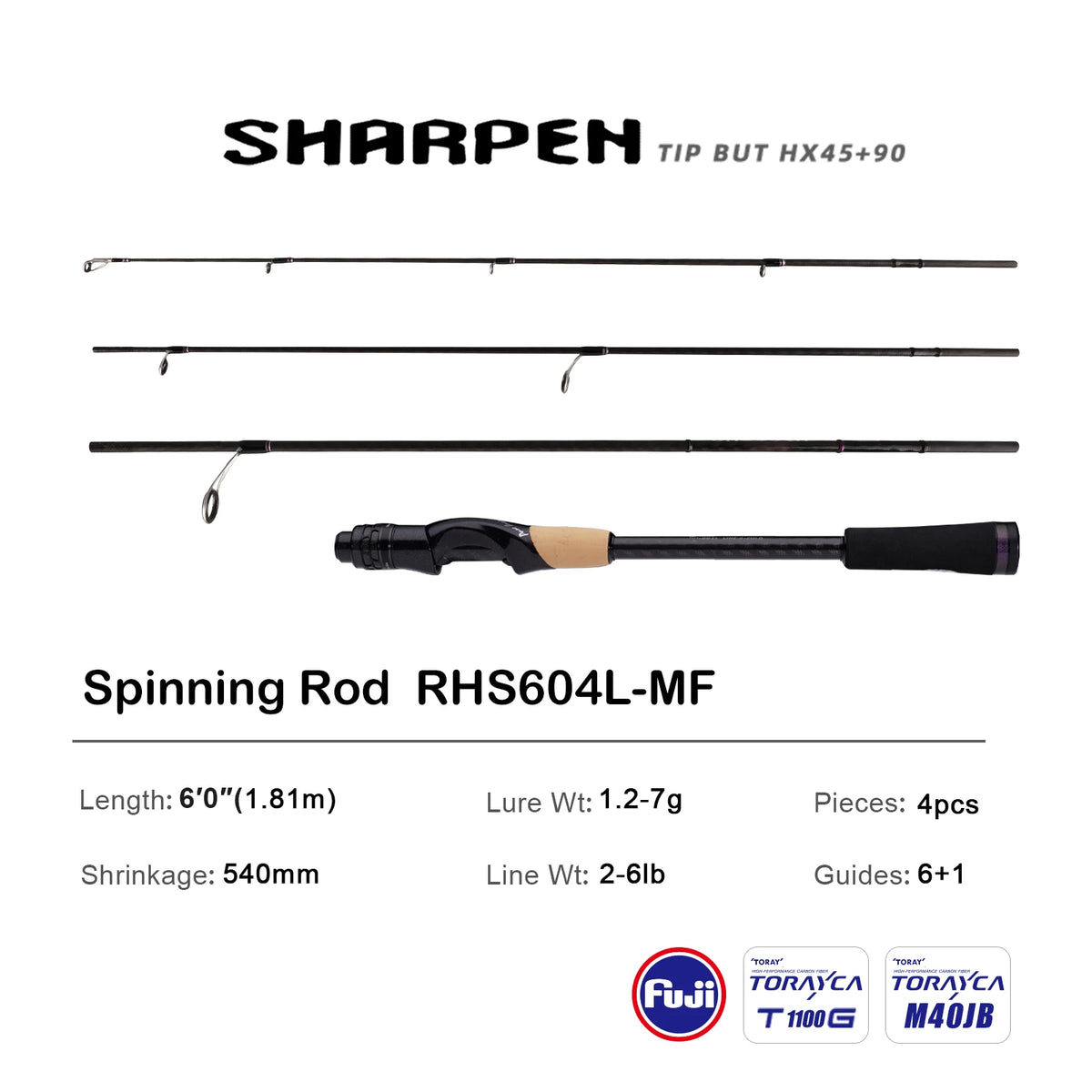 PURELURE Travel Soft Lure Spinning and Casting Fishing Rods