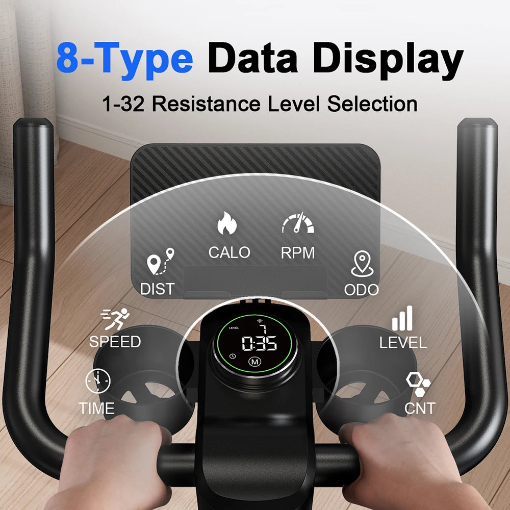 LACUFFY Magnetic Resistance Stationary Exercise Bike for Home Workouts