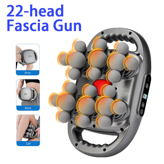 Foreverlily 22 Head Fascia Gun High Frequency Vibration Body Massager
