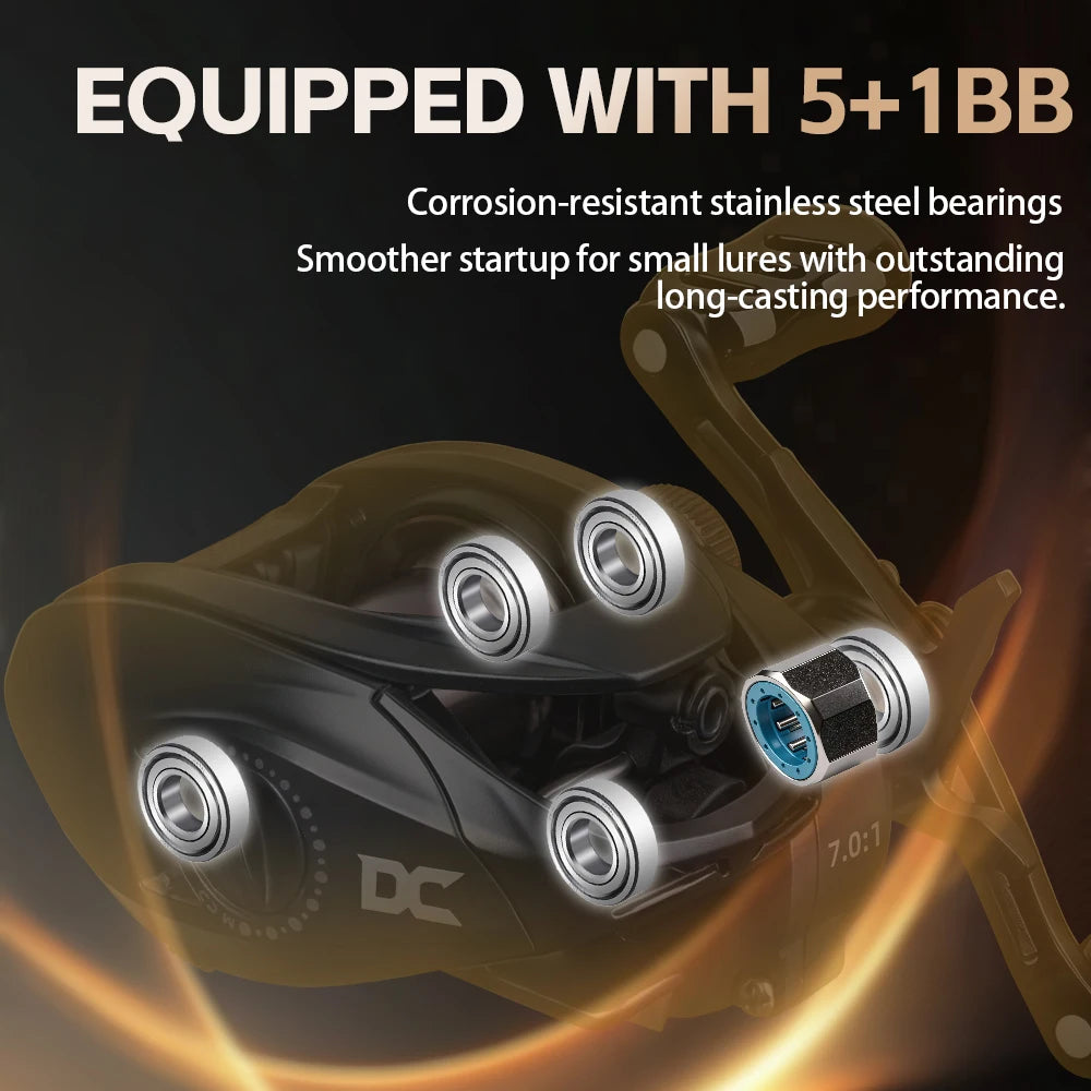 FishingFans C1DC Baitcasting Reel With Digital Control For Long Casting