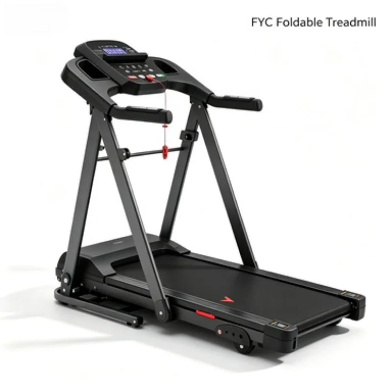 Foldable Electric Treadmill With LCD Display And Adjustable Incline