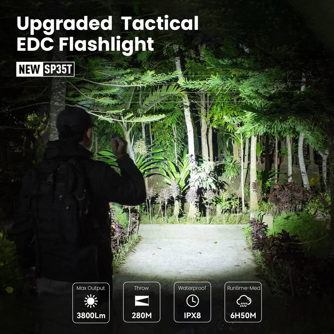 Sofirn SP35T 3800 Lumens Tactical USB Rechargeable Flashlight
