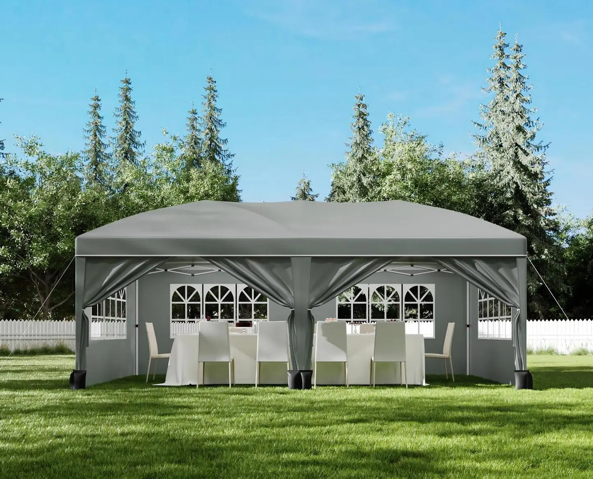 Garvee Waterproof Pop Up Canopy Tent With Window Sidewalls