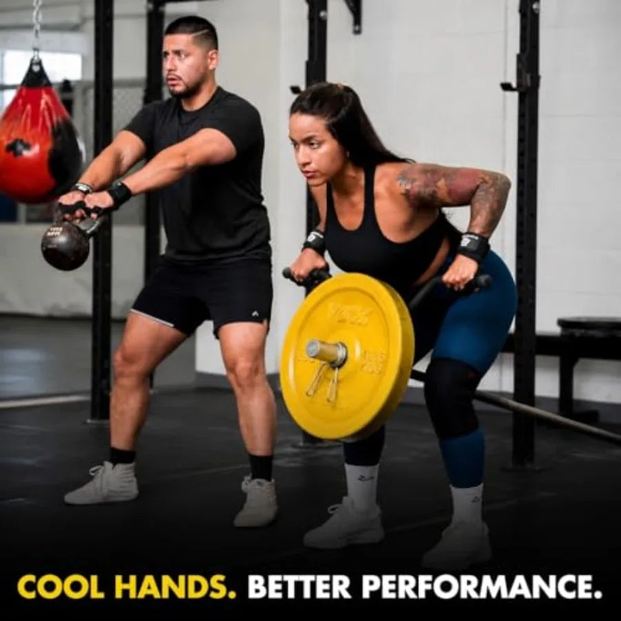 Ventilated Weightlifting Gym Gloves With Integrated Wrist Wraps