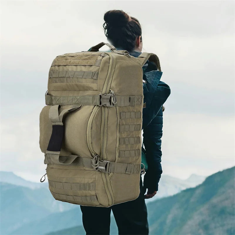LQARMY Tactical MOLLE Backpack for Hiking Camping Travel and Mountaineering