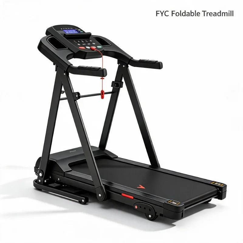 Foldable Electric Treadmill With LCD Display And Adjustable Incline