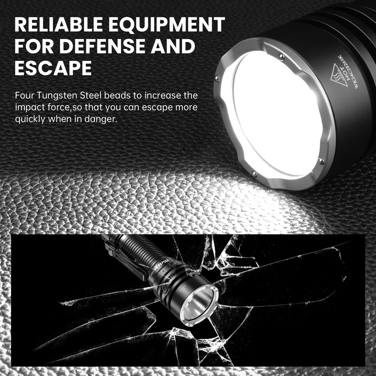 Wurkkos Ts23 Rechargeable Tactical Flashlight IPX8 Waterproof EDC Torch