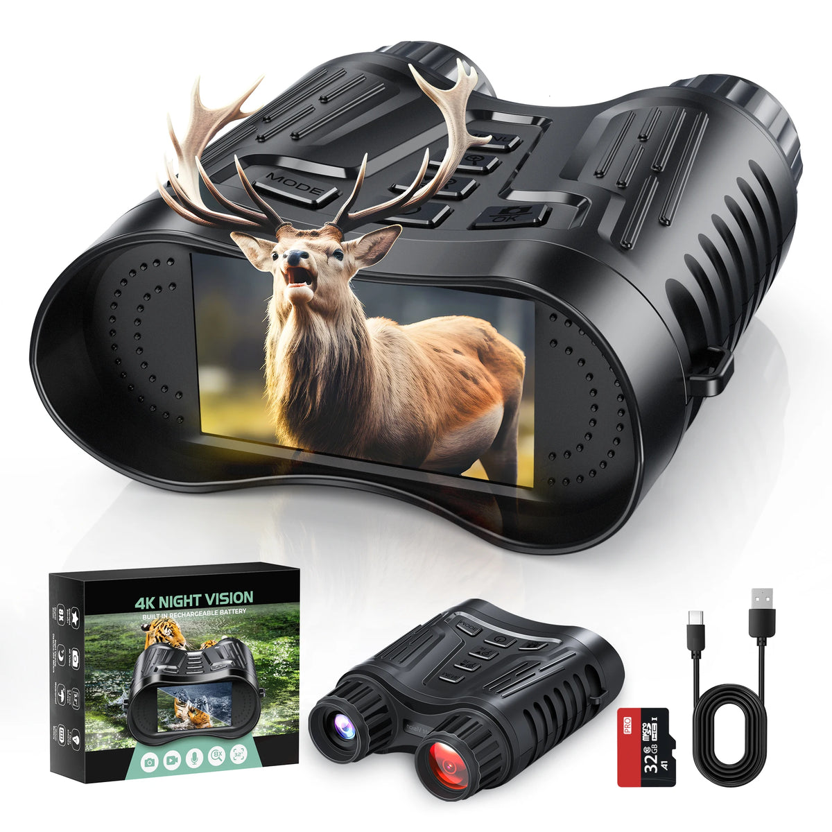 DIYIMIN Night Vision Binoculars With 8x Zoom And Video Recording