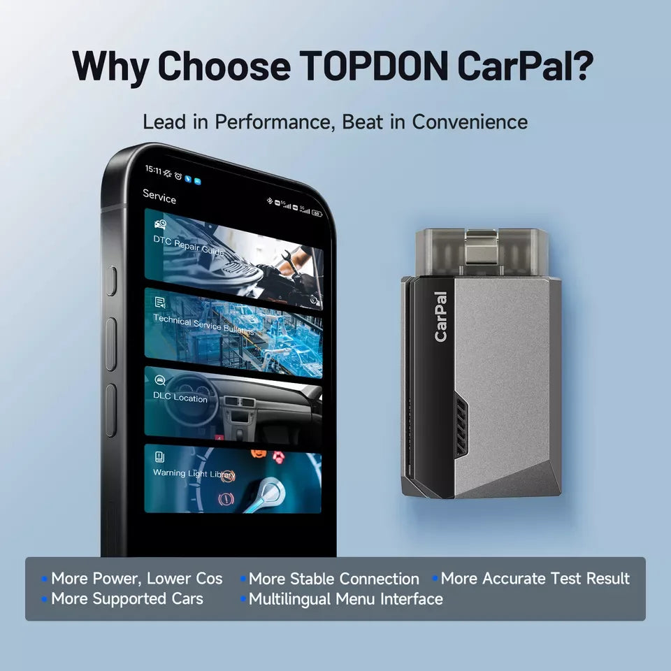 Topdon Bluetooth OBD2 Scanner Full System Vehicle Diagnostic Tool