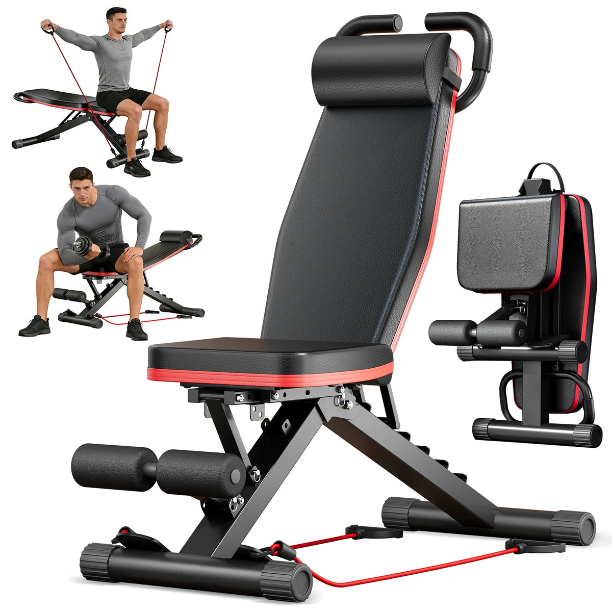 Foldable Multi Functional Dumbbell Bench for Full Body Workouts