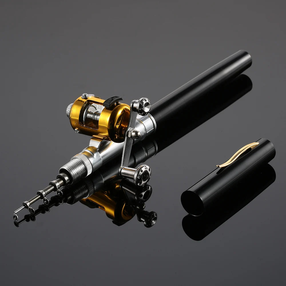 Telescopic Fishing Rod With Reel Portable Pocket Pen Angling Set