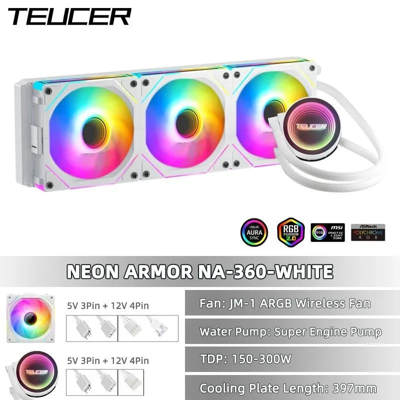 LDPCSJ ARGB AIO Liquid CPU Water Cooler Gaming Desktop