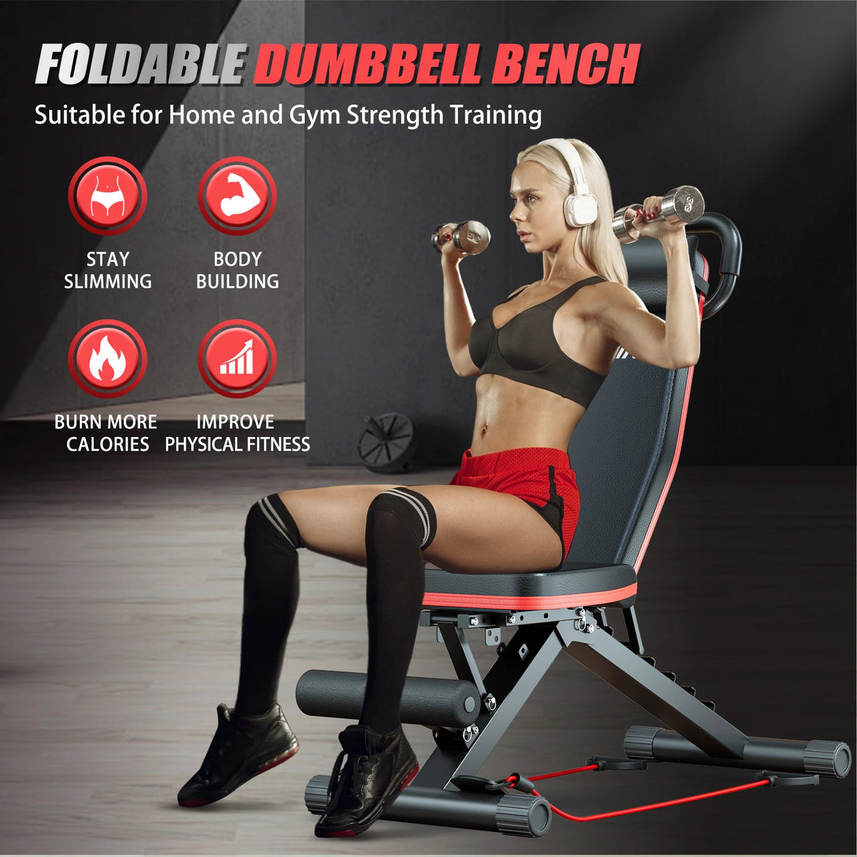 14-In-1 Foldable Dumbbell Weight Bench For Home Gym
