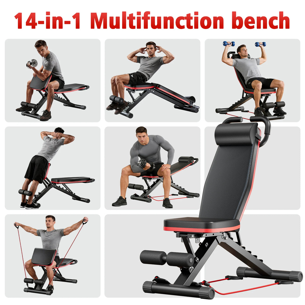 Foldable Multi Functional Dumbbell Bench for Full Body Workouts