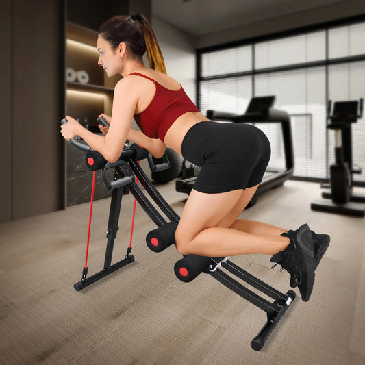 GIKPAL Foldable Ab Roller Machine LCD Display Home Core Trainer