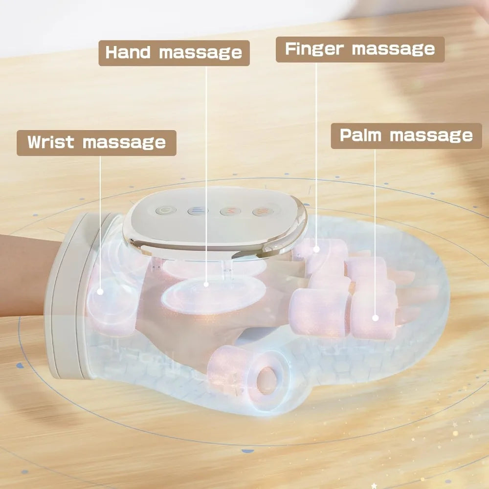 Cordless Electric Hand And Wrist Massager With Heat And Compression