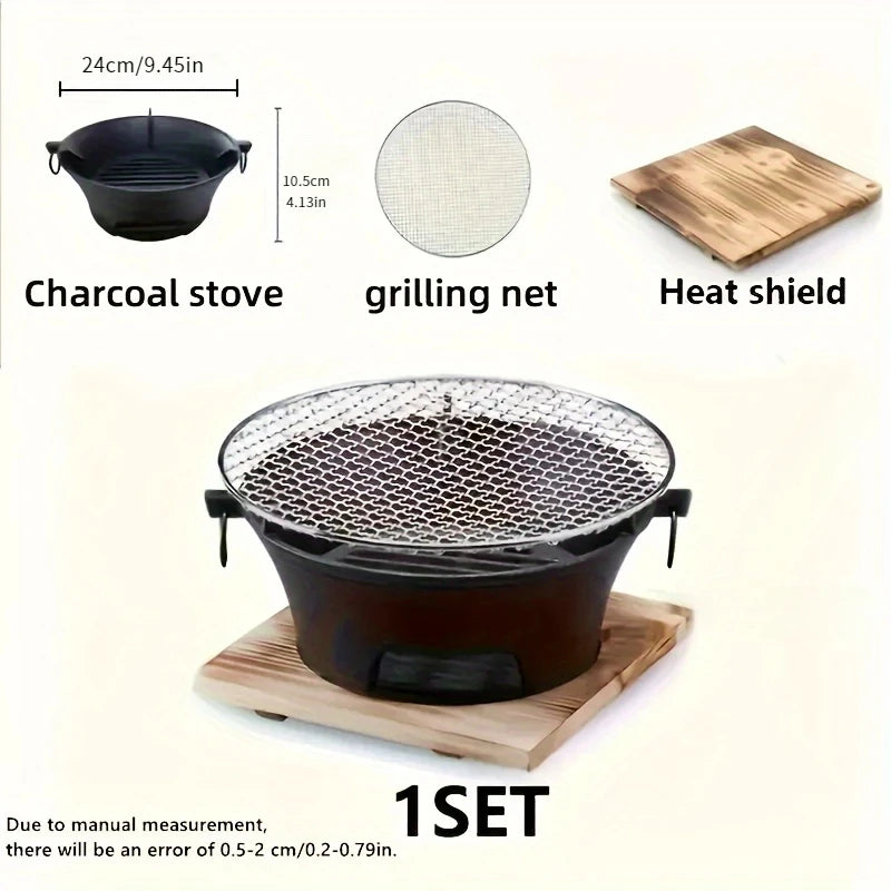 Zoe Cast Iron Outdoor Stove For Charcoal And Alcohol Cooking