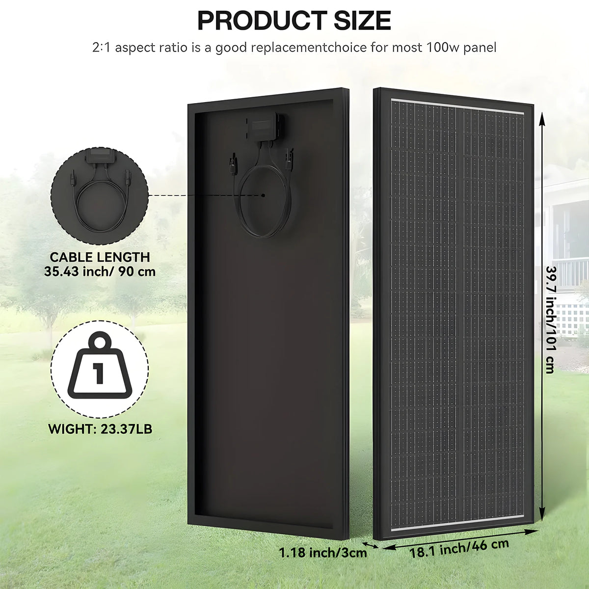 Rvpozwer High Efficiency Monocrystalline Solar Panel For Outdoors