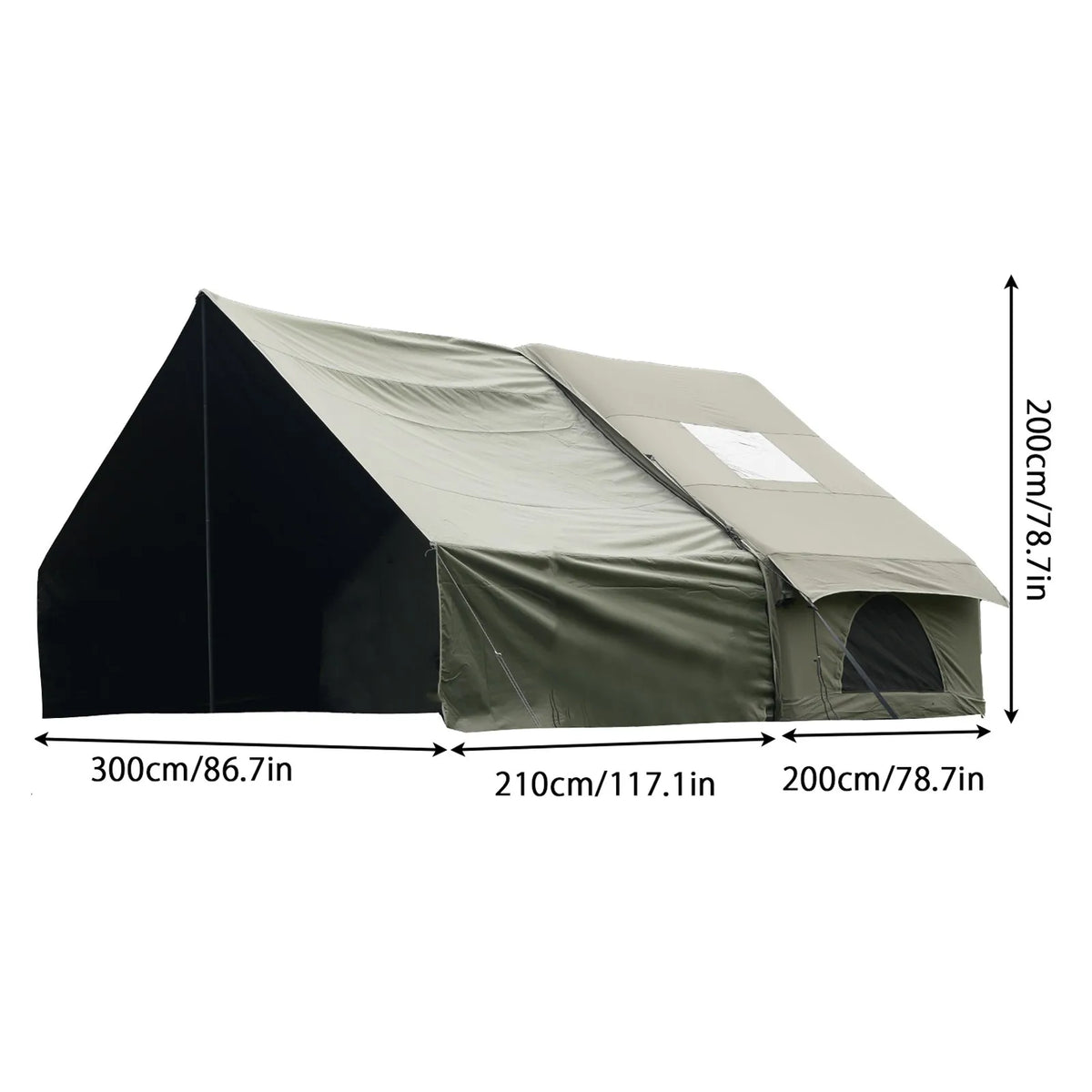Pakicetus Inflatable Luxury Glamping Tent With Roof Window