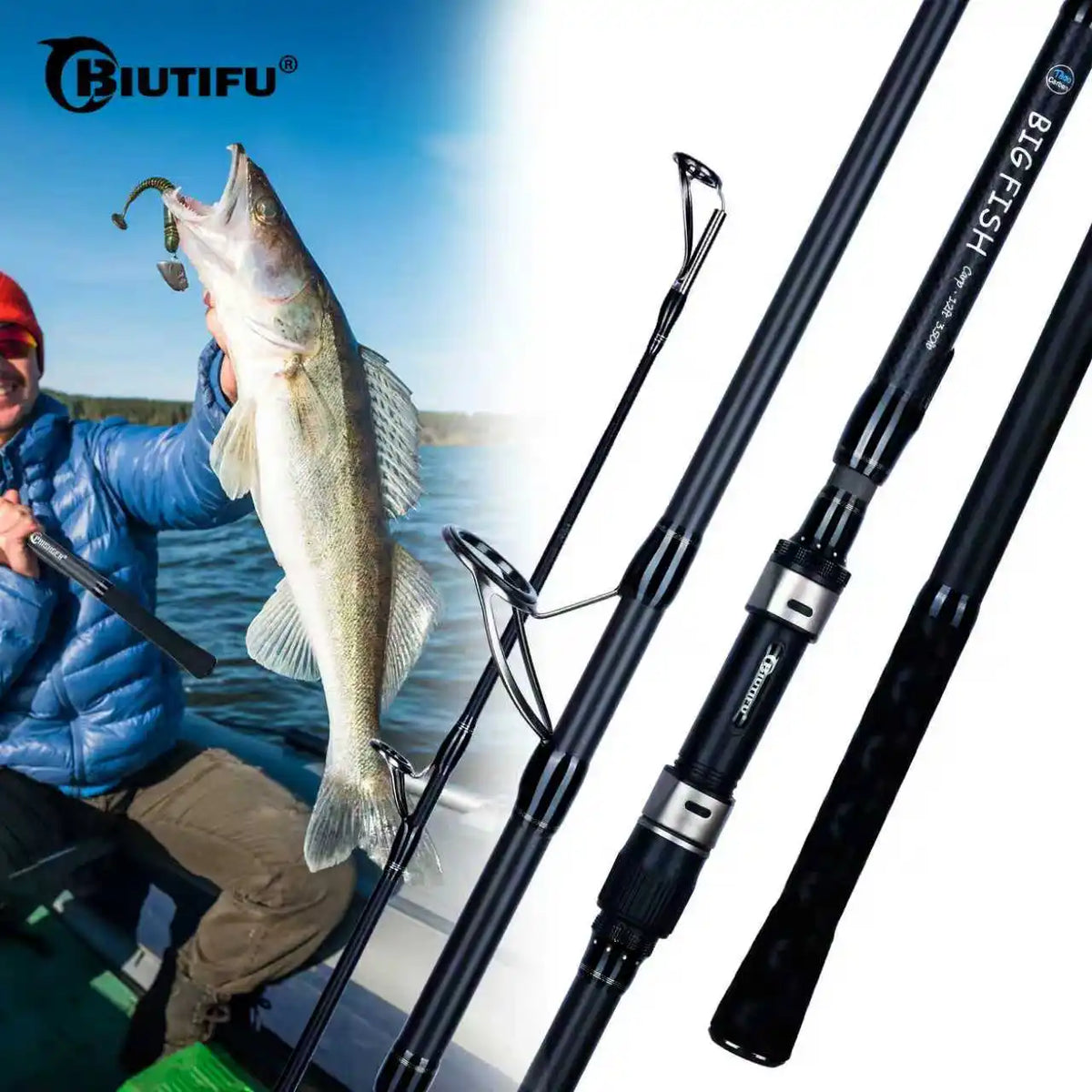 Biutifu Bigfish Carp Surfcasting Fast Action Carbon Spinning Rod