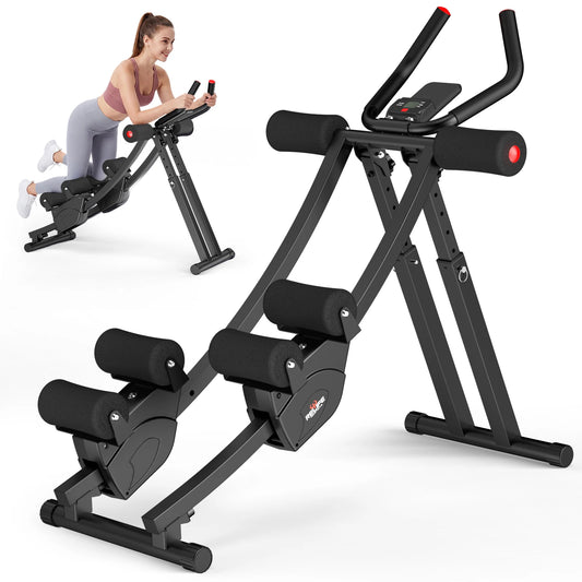 Dual Split Track Ab Machine With Adjustable Resistance LCD Display