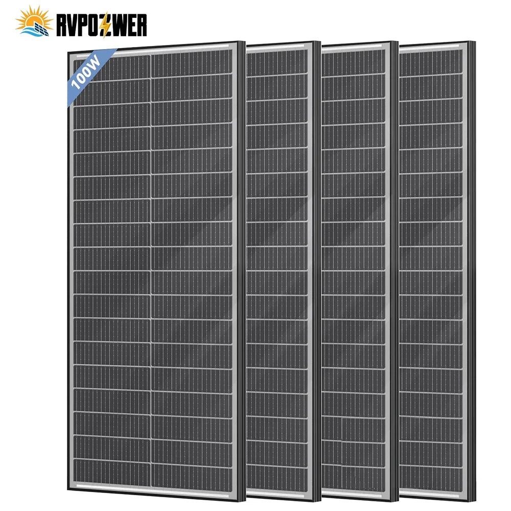 RVPOZWER 400W Bifacial Mono Solar Panel 18BB High Efficiency Module