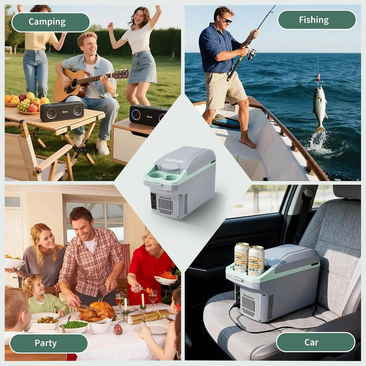 Tacleekii Electric Car Refrigerator Portable Mini Cooler And Warmer