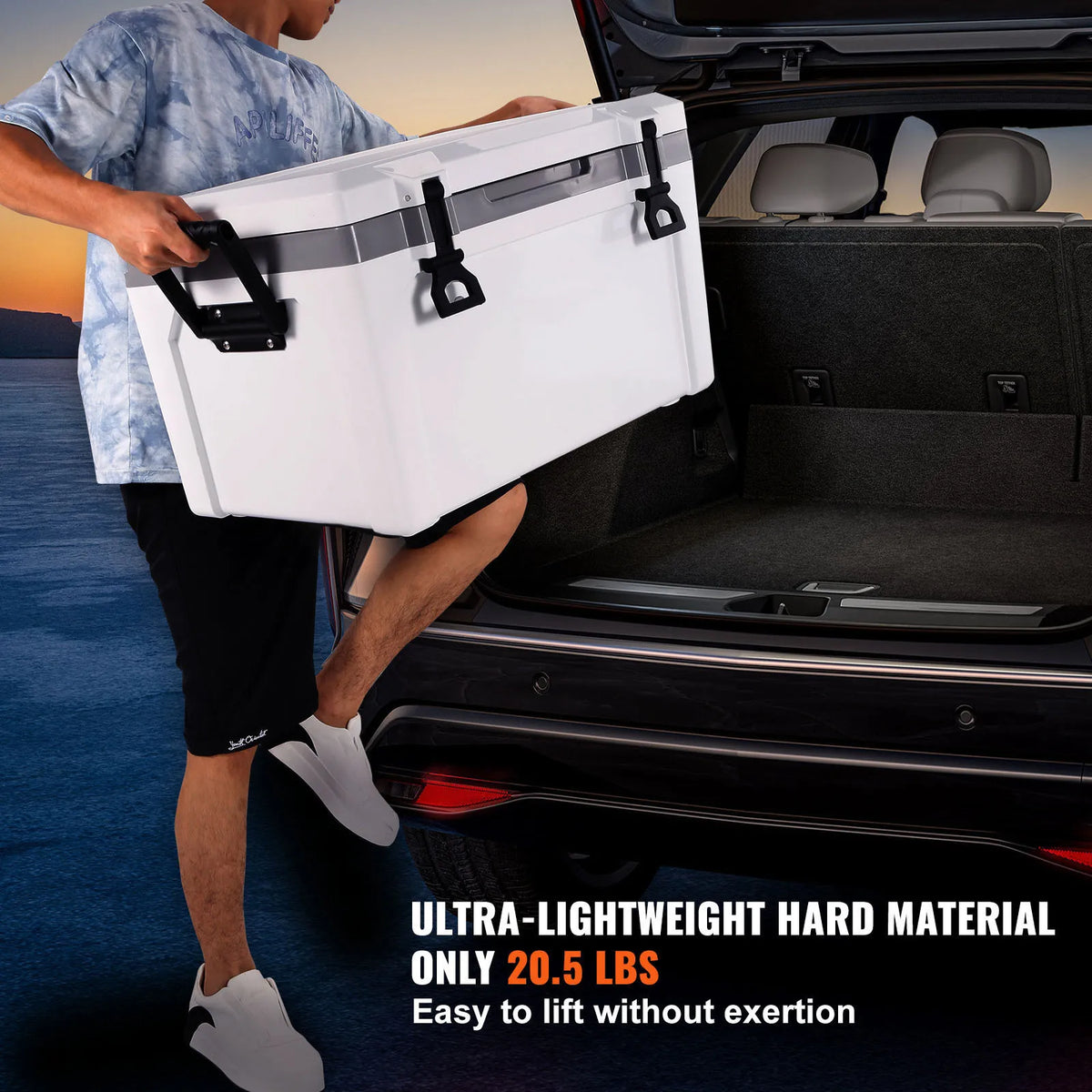 VEVOR Fully Insulated Portable Hard Cooler For Outdoor Travel