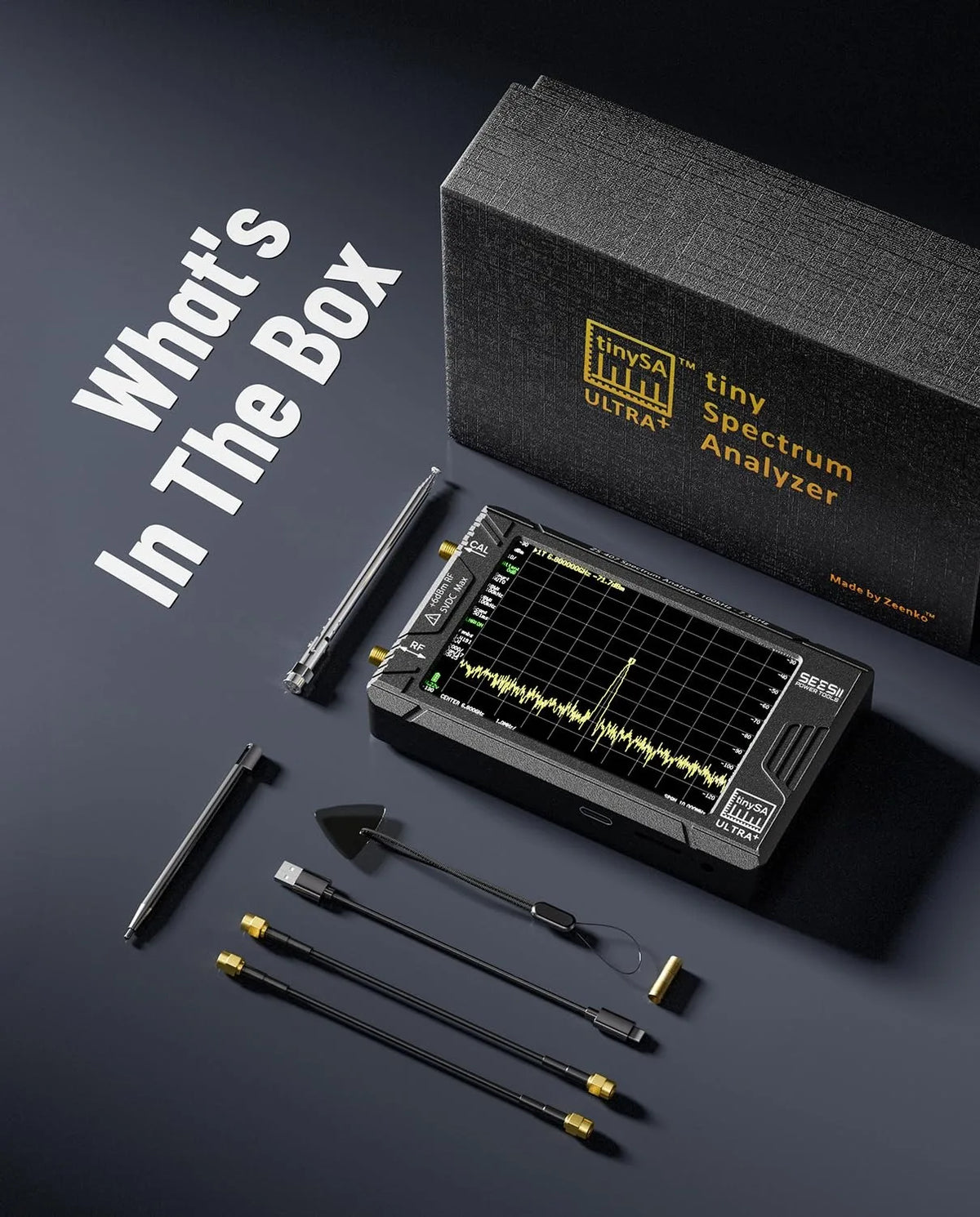 SeeSii TinySA Ultra Plus Spectrum Analyzer and RF Signal Generator