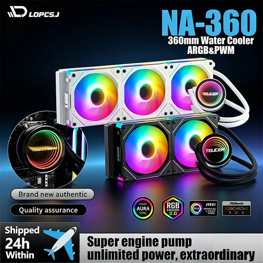 LDPCSJ ARGB AIO Liquid CPU Water Cooler Gaming Desktop
