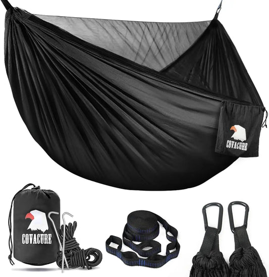Double Camping Hammock With Tree Straps For Hiking And Travel