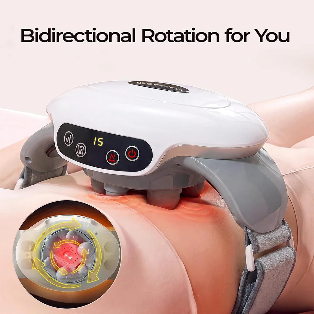 Homemassa Heated Abdominal Massager Rechargeable Wireless Belt