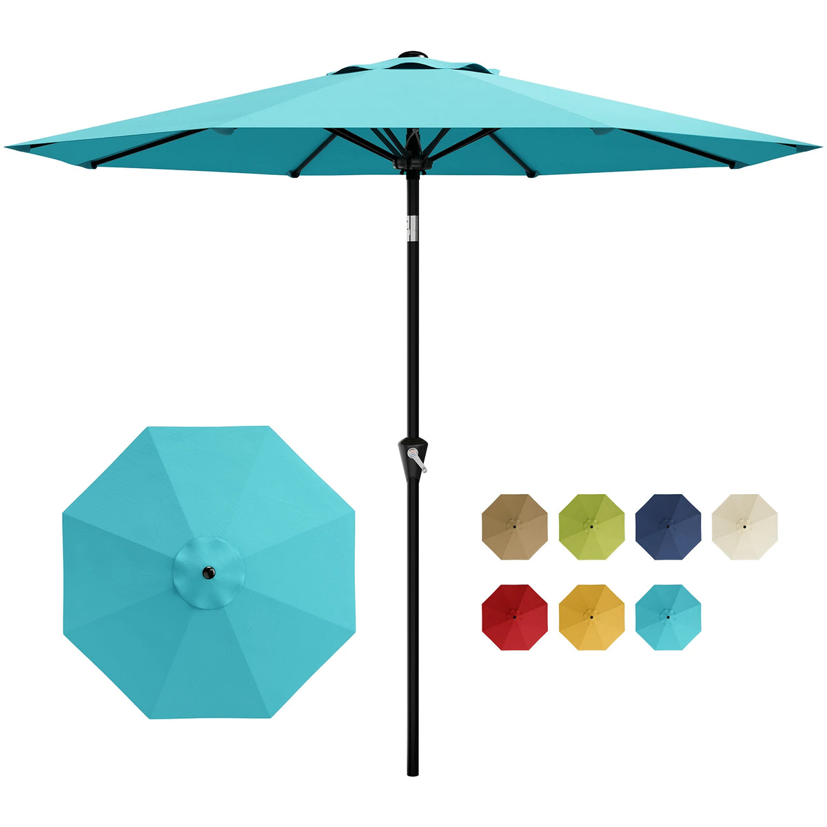 HiMISS Waterproof Market Umbrella With UV Protection And Tilt