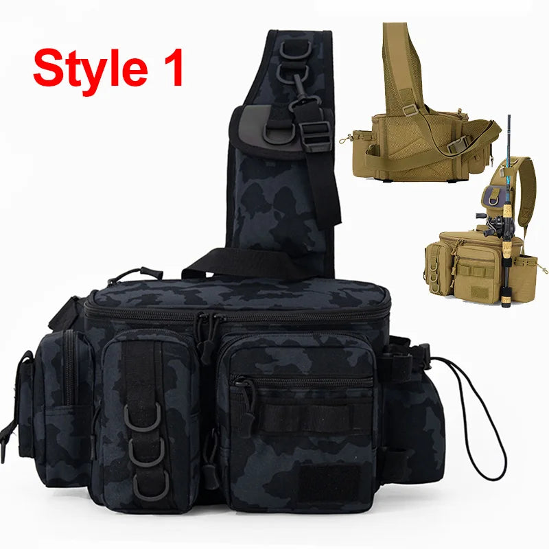 Furukroa Fishing Tackle Backpack With Lure Storage And Rod Holder
