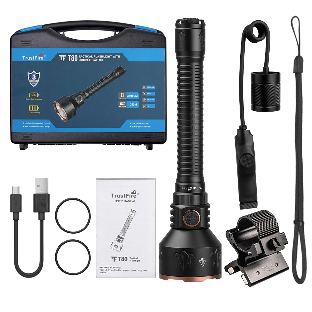 TrustFire 3800 Lumens Tactical LED Rechargeable Flashlight