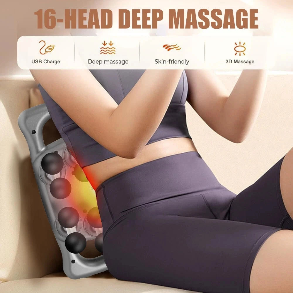16 Speed Fascia Gun Deep Tissue Percussion Massager With Battery