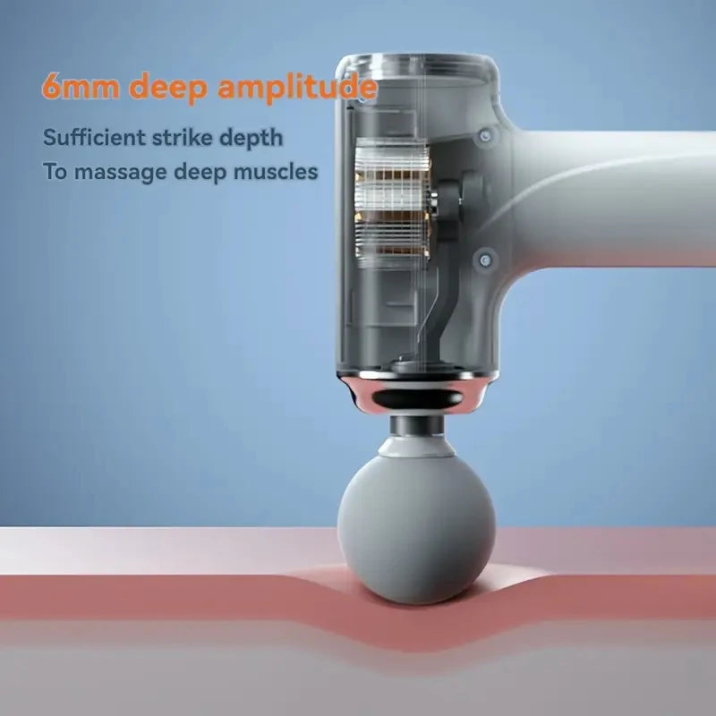 Portable Electric Fascia Massage Gun With Four Replacement Heads