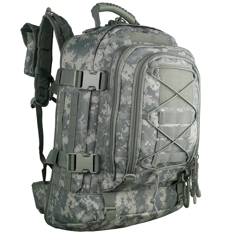 LQARMY 65L Outdoor Tactical Backpack Men Unisex Durable Nylon Hiking Bag