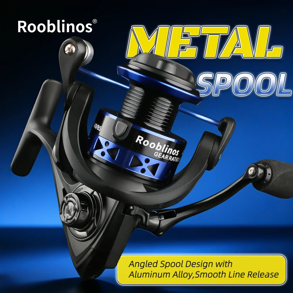 Rooblinos Easting Spinning Reel With Metal Spool For Fishing