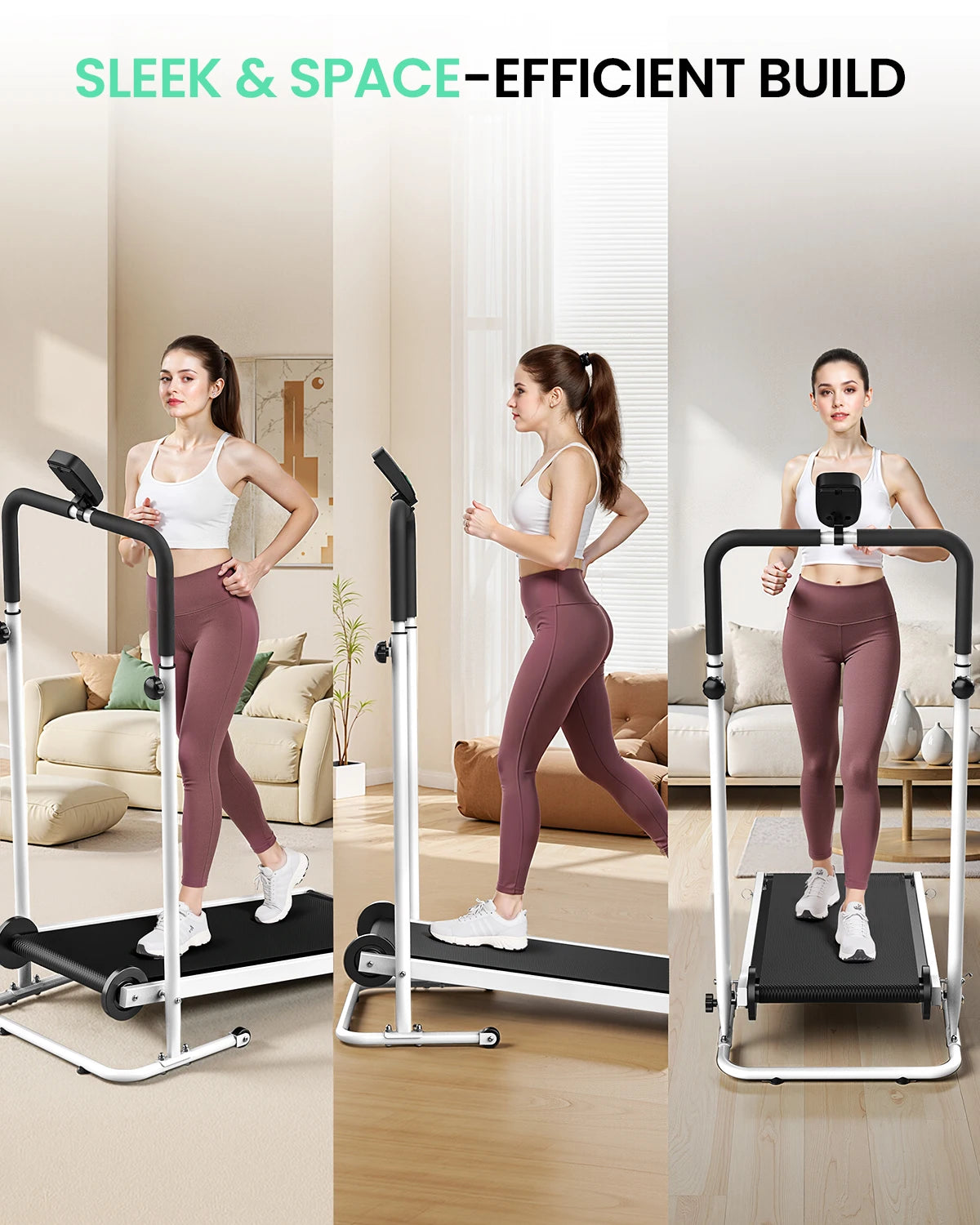 Akluer Manual Mechanical Treadmill For Home Gym Walking And Jogging